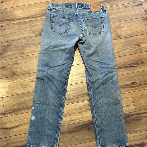 Levi's Men's Straight Blue Jeans 501 - Picture 4 of 4